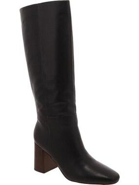 Calvin Klein Womens Arista Square Toe Dress Boots Black Size 8.5M Defected